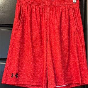 Under Armour Red Athletic Shorts Moisture-Wicking Elastic Waist. Like New. Picke